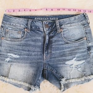 AE denim shorts